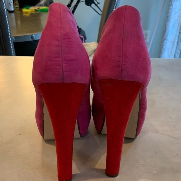 Pink Open-toed High Heels 👠 - Picture 5 of 8
